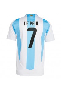 Argentina Rodrigo De Paul #7 Fotballdrakt Hjemme Klær Copa America 2024 Korte ermer